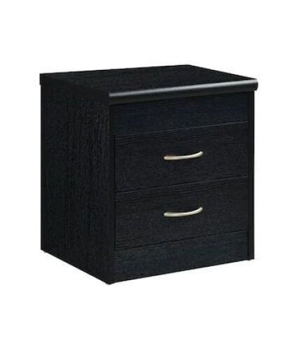 Hodedah 2-Drawer Black Nightstand  - Lot 150