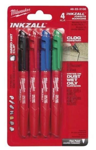 Lot of (3) Milwaukee Inkzall Fine Point Colored Markers - Lot 430