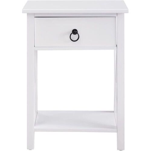 Naomi Home Eily Night Stand Bedside Table with Drawer - Lot 462