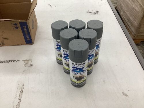 Case of (6) Rust-Oleum Painter's Touch Ultra Cover Spray Paint & Primer, Satin Granite  - Lot 502