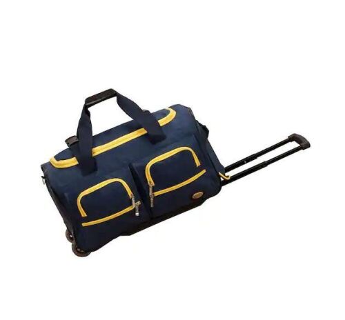 Rockland Voyage 22 in. Rolling Duffle Bag, Navy - Lot 703