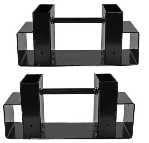 Sunnydaze Decor Steel Firewood Log Rack Bracket Kit, Adjustable to Any Length - Lot 716