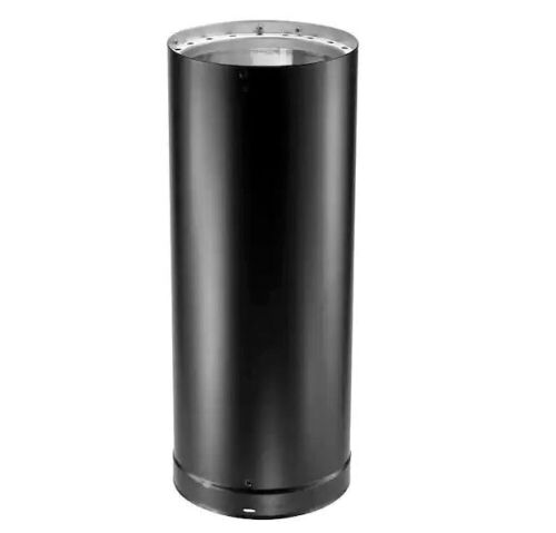 DuraVent DVL 6 in. x 12 in. Double-Wall Chimney Stove Pipe in Black  - Lot 726
