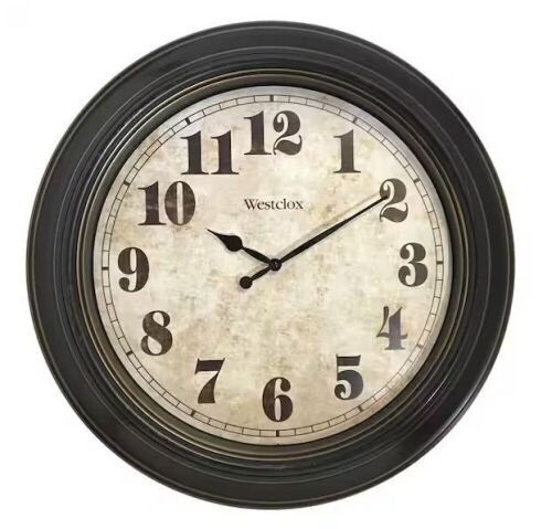 Westclox Bronze Round Oversized Classic 20" Wall Clock  - Lot 743