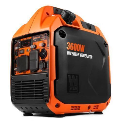 WEN 56360iX Quiet and Lightweight 3600-Watt RV-Ready Portable Inverter Generator with Fuel Shut Off and CO Watchdog - Lot 29