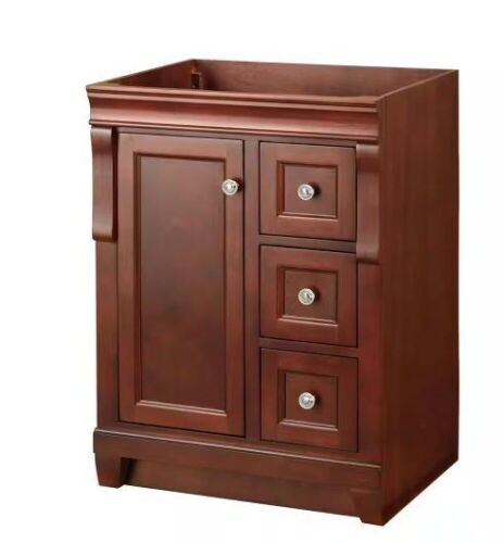 Naples 24 in. W x 21.63 in. D x 34 in. H Bath Vanity Cabinet without Top in Tobacco  - Lot 67