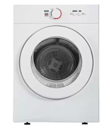 1.8 cu. ft. vented Front Load Stackable Electric Compact Dryer in White - Lot 107