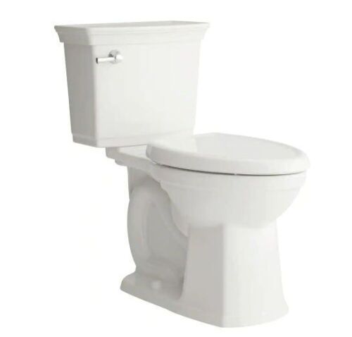 American Standard Optum VorMax Two-Piece 1.28 GPF Single Flush Elongated Chair Height Toilet with Slow-Close Seat in White - Lot 48
