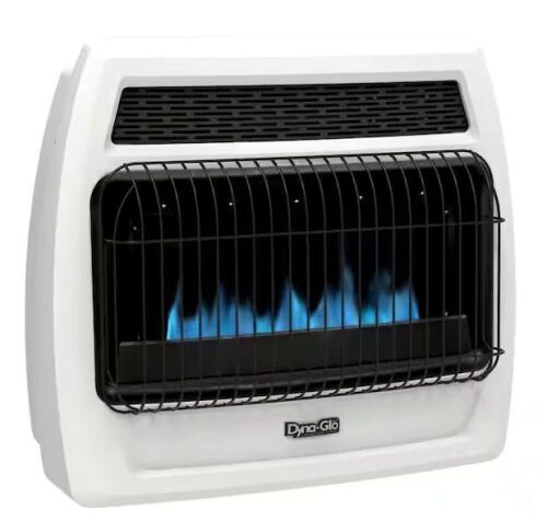 Dyna-Glo 30,000 BTU Blue Flame Vent Free Natural Gas Thermostatic Wall Heater  - Lot 83