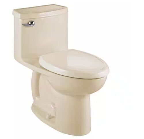 American Standard Compact Cadet 3 FloWise Tall Height 1-Piece 1.28 GPF Single Flush Elongated Toilet in Bone, Seat Included - Lot 94