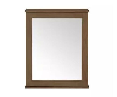 Caville 24 in. W x 8 in. D x 30 in. H Rectangular Surface Mount Almond Latte Medicine Cabinet with Mirror - Previously Installed - Lot 51