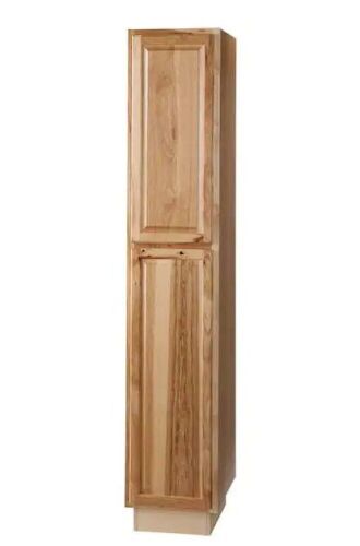 Hampton Bay Hampton 18 in. W x 24 in. D x 96 in. H Assembled Pantry Kitchen Cabinet in Natural Hickory - Lot 66