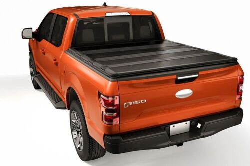 JDMSPEED Hard 4-Fold Tonneau Cover for 1999-2016 Ford F150 F250 F350 Super Duty 8' Bed  - Lot 377