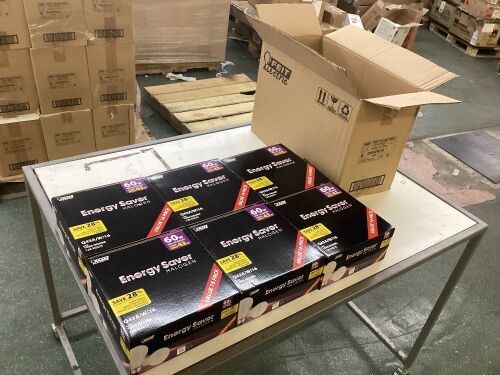 Case of (6) Feit Electric 60-Watt Equivalent Energy Saver Halogen Light Bulbs, 16 Pack  - Lot 576