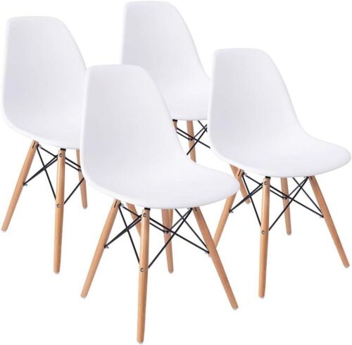 Mid Century Modern Plastic Shell Side Chair, Set of 4  - Lot 745
