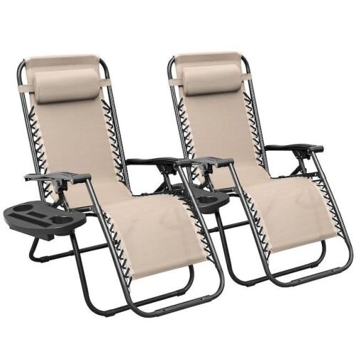 Zero Gravity Patio Chairs, Set of 2  - Lot 694