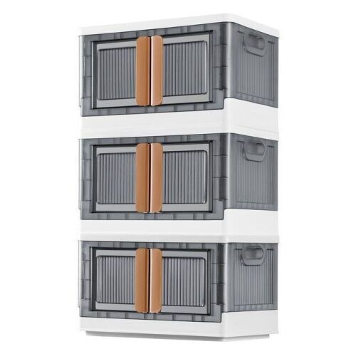 Stackable Collapsible Storage Bins, 3 Pack  - Lot 701