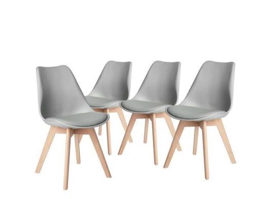 Grey Upholstered Side Chair, Set of 4 - Lot 688