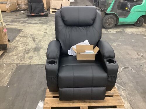 Black Massage Recliner Chair  - Lot 34