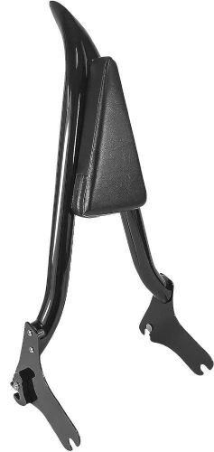Detachable Black Sissy Bar Passenger Backrest Rear Pad for Harley Davidson Touring 97-08 Road King Electra Glide Street Glide with Required Docking Kit, 26" Height  - Lot 175