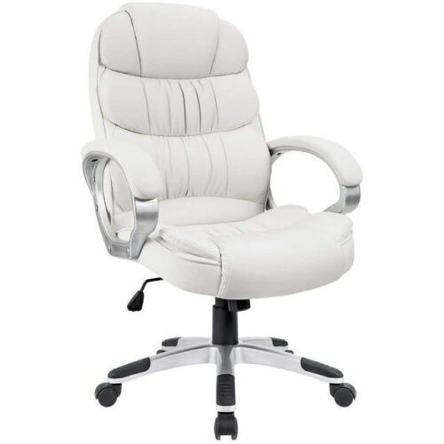 Executive Leather Desk Chair with Padded Armrests, Lumbar Support  - Lot 449
