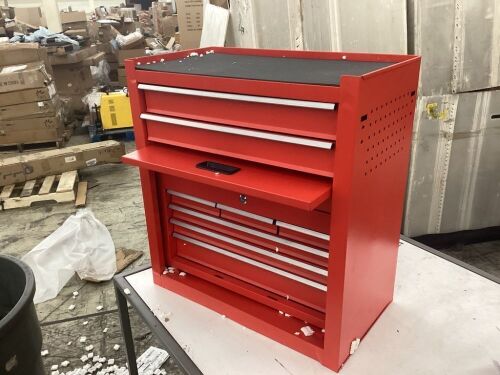 8 Drawer Rolling Tool Chest - Missing One Wheel, Dented  - Lot 154