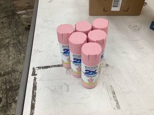 Lot of (6) Rust-Oleum Painters Touch Ultra Cover Paint & Primer Spray, Satin Sweat Pea  - Lot 758