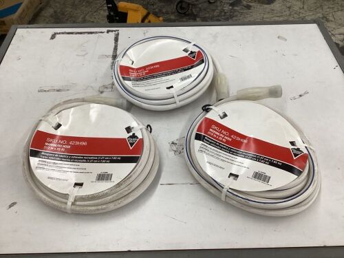 Lot of (3) Tough Guy Water Hose Marine/RV 1/2" x 25'  - Lot 619