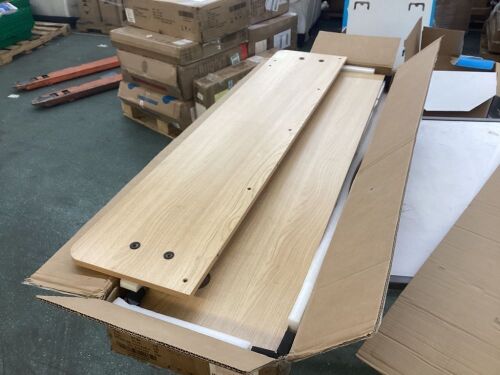 Electric Height Adjusting Standing Desk - One Top Piece Cracked on Bottom  - Lot 528