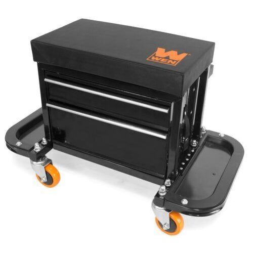 WEN GG1400 400-Pound Capacity Garage Glider Rolling Tool Chest Seat with Storage Pouch - Lot 259