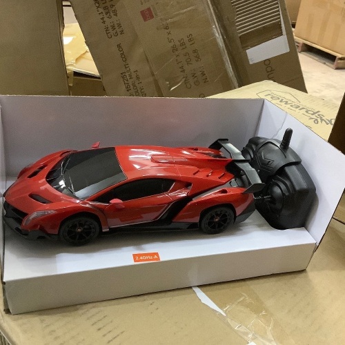 1/24 Kids RC Lamborghini Veneno Racing Car Toy w/ Lights, Shock Suspension 8"(L) x 3.25"(W) x 2"(H) - Lot 445A