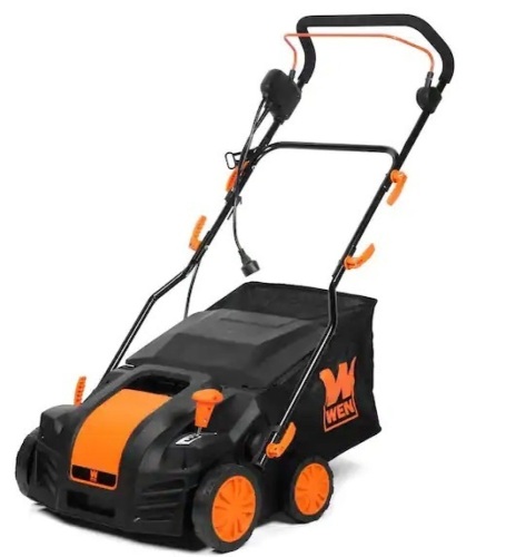 WEN16 in. 15 Amp 2-in-1 Electric Dethatcher and Scarifier with Collection Bag - Lot 209