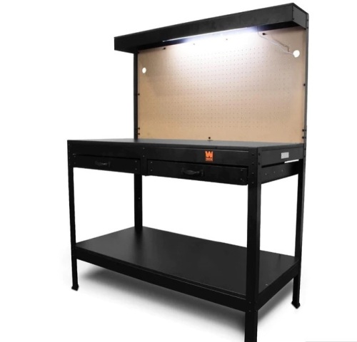 WEN WB4723T 48-Inch Workbench with Power Outlets and Light - Lot 218