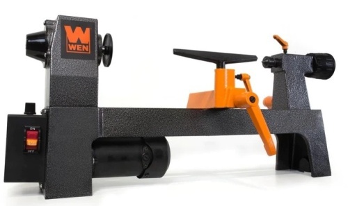 WEN LA3421 3.2-Amp 8-Inch by 13-Inch Variable Speed Mini Benchtop Wood Lathe - Lot 223