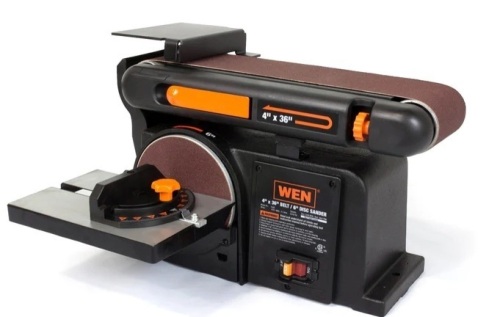 WEN 6502T 4.3-Amp 4 x 36 in. Belt and 6 in. Disc Sander with Cast Iron Base - Lot 232