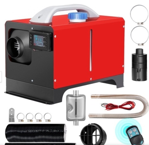 VEVOR Diesel Air Heater, 5KW 12V Parking Heater, Mini Truck Heater, Single Outlet Hole, with Black LCD, Remote Control, Fast Heating Diesel Heater, For RV Truck, Boat, Bus, Car Trailer, Motorhomes - Lot 180