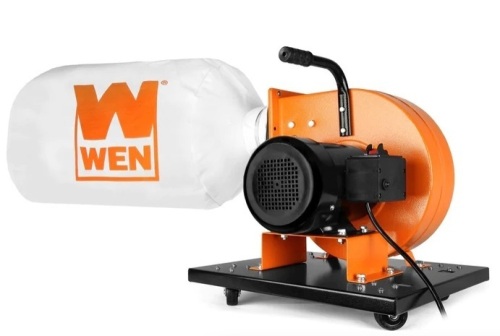 WEN DC3474 7.4-Amp Rolling Dust Collector with Induction Motor, 15-Gallon Bag and Optional Wall Mount - Lot 247