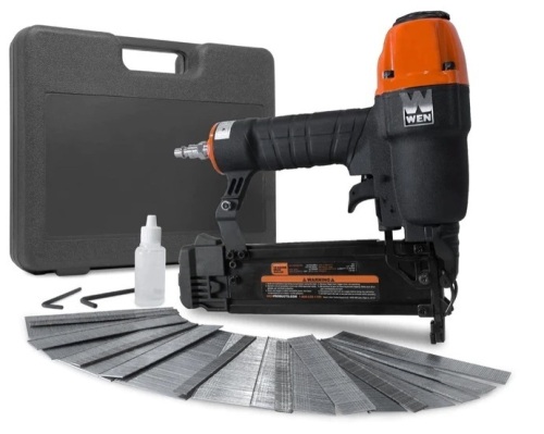 WEN 61723K 18-Gauge 3/8-Inch to 2-Inch Brad Nailer with Carrying Case and 2000 Nails - Lot 325