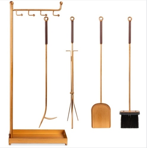 5-Piece Modern Contemporary Indoor Outdoor Fireplace Antique Tool Set $109.99 - Lot 365