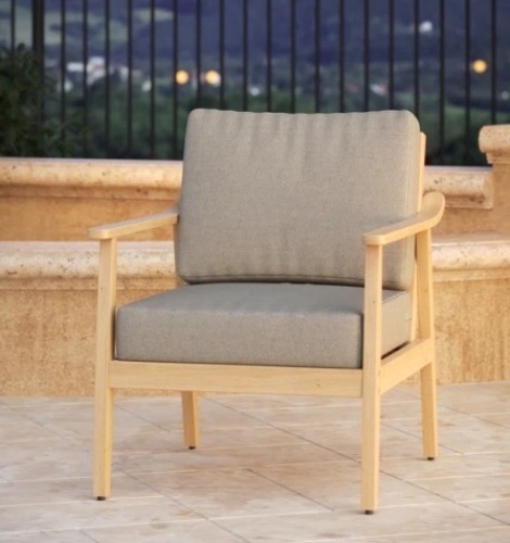 outdoor sunbrella seat/back cushion 1 set-gray - Lot 263