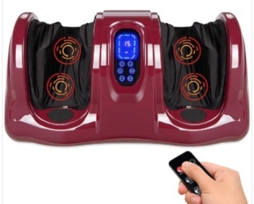 Therapeutic Foot Massager w/ High Intensity Rollers, Remote, 3 Modes - Lot 284