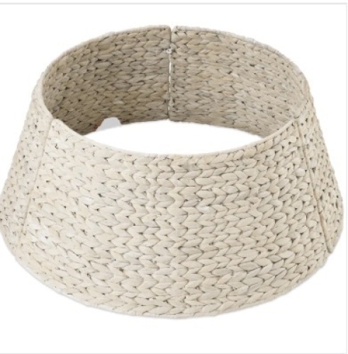 Woven Hyacinth Christmas Holiday Tree Collar - 24in - Lot 290