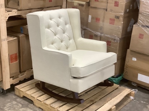 White Rocking Armchair - Lot 760
