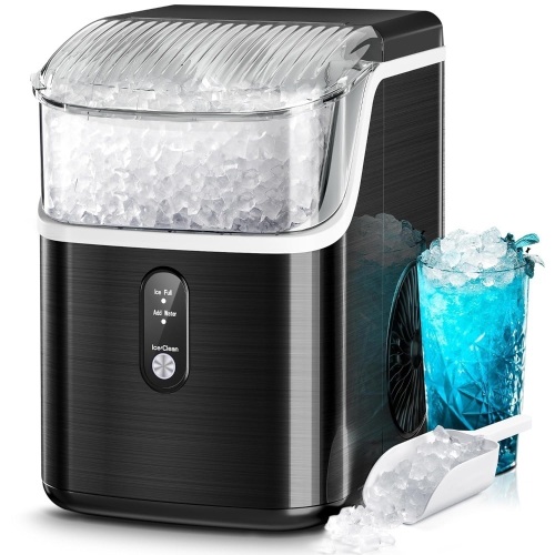 Kismile Nugget Ice Makers Countertop,Portable Ice Maker Machine with Crushed Ice, 35lbs/Day,One-Click Operation,Self-Cleaning Countertop ice machine,Pellet Ice Maker Countertop for Home/Kitchen/Office - Lot 1231