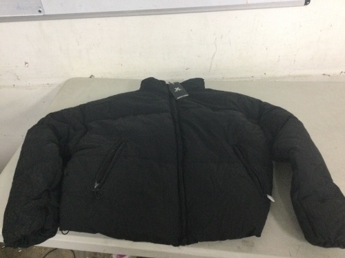 NORTH FARER Womens Winter Puffer Jacket Cropped Long Sleeve Zip Up Baggy Short Down Coats with Pockets Medium - Lot 1307