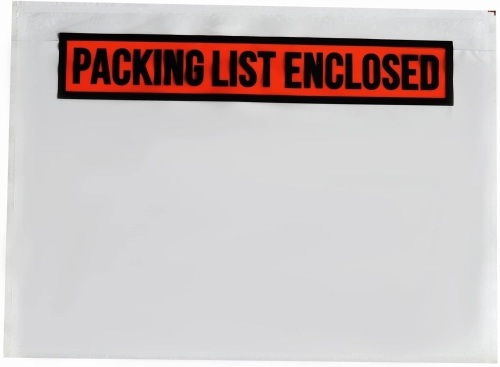 1000 PCS 7.5"x 5.5" Clear Self-Adhesive Packing List Envelopes - Plastic Shipping/Mailing Pouch Enclosed Bags for Packing Slips Invoice - Lot 1288