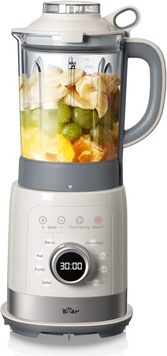 Countertop Blender, 1200W Professional Smoothie Blender for Shakes and Smoothies with 51 Oz Glass Jar, Step-less Speed Knob and 3 Functions for Crushing Ice, Fruit and Pulse/Autonomous Clean (1200W) - Lot 1366
