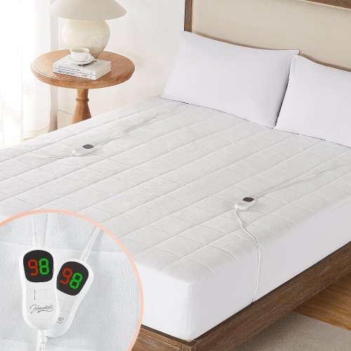 Homemate King Size Heated Mattress Pad, Coral Fleece, 5 Heated Settings, Dual Controller, 10 Hours Auto Off, 21 Inches Maximum Length, 80"x78" - Lot 1375
