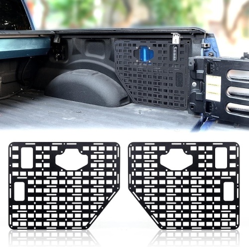 MAIKER Side Bed Molle Panel Rack System Cargo Storage Organizer Compatible with 2015-2022 Ford F150 2pcs - Lot 1380