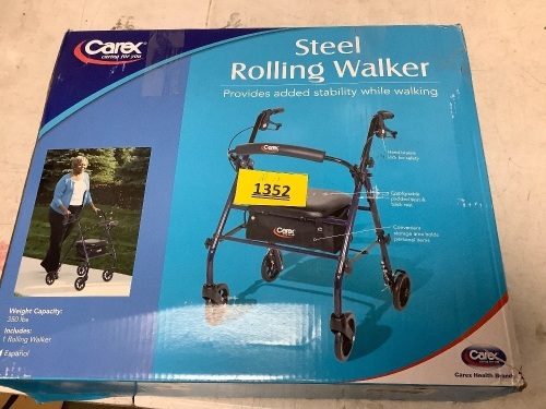Carex Steel Rolling Walker - Lot 1352